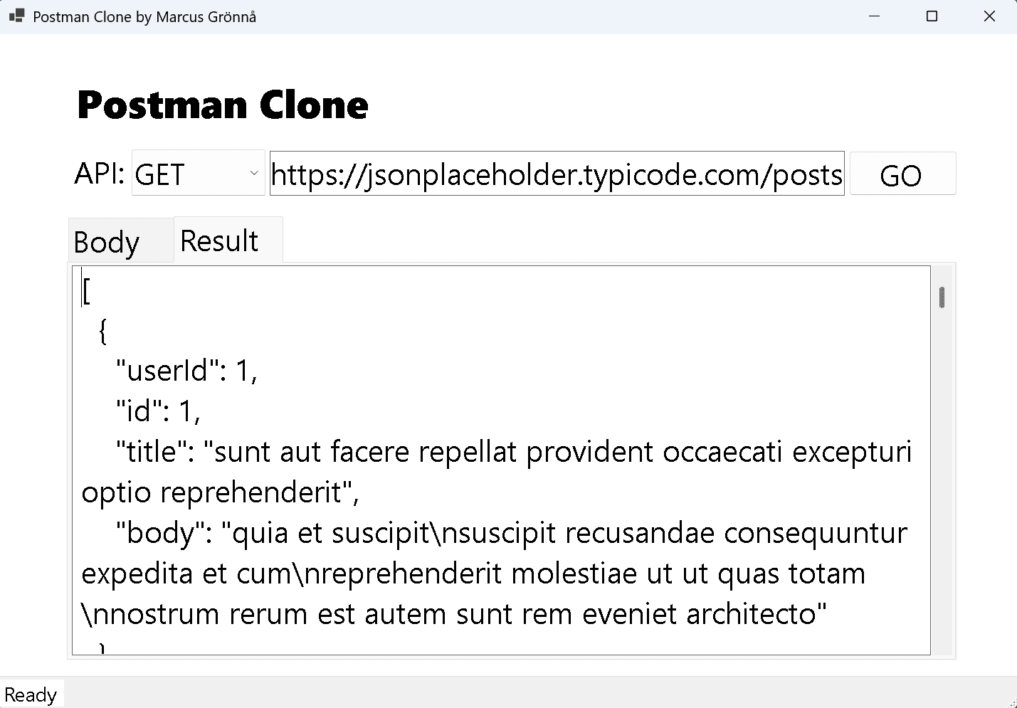 Postman Clone screenshot 2