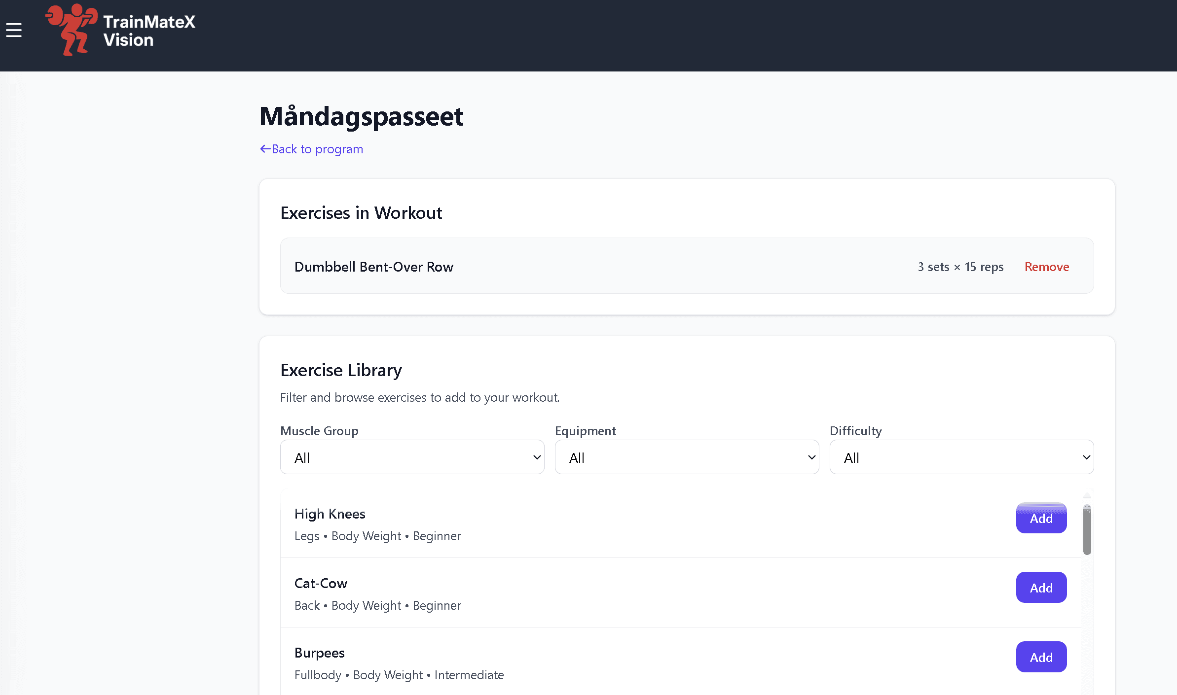 TrainMateX Vision screenshot 2