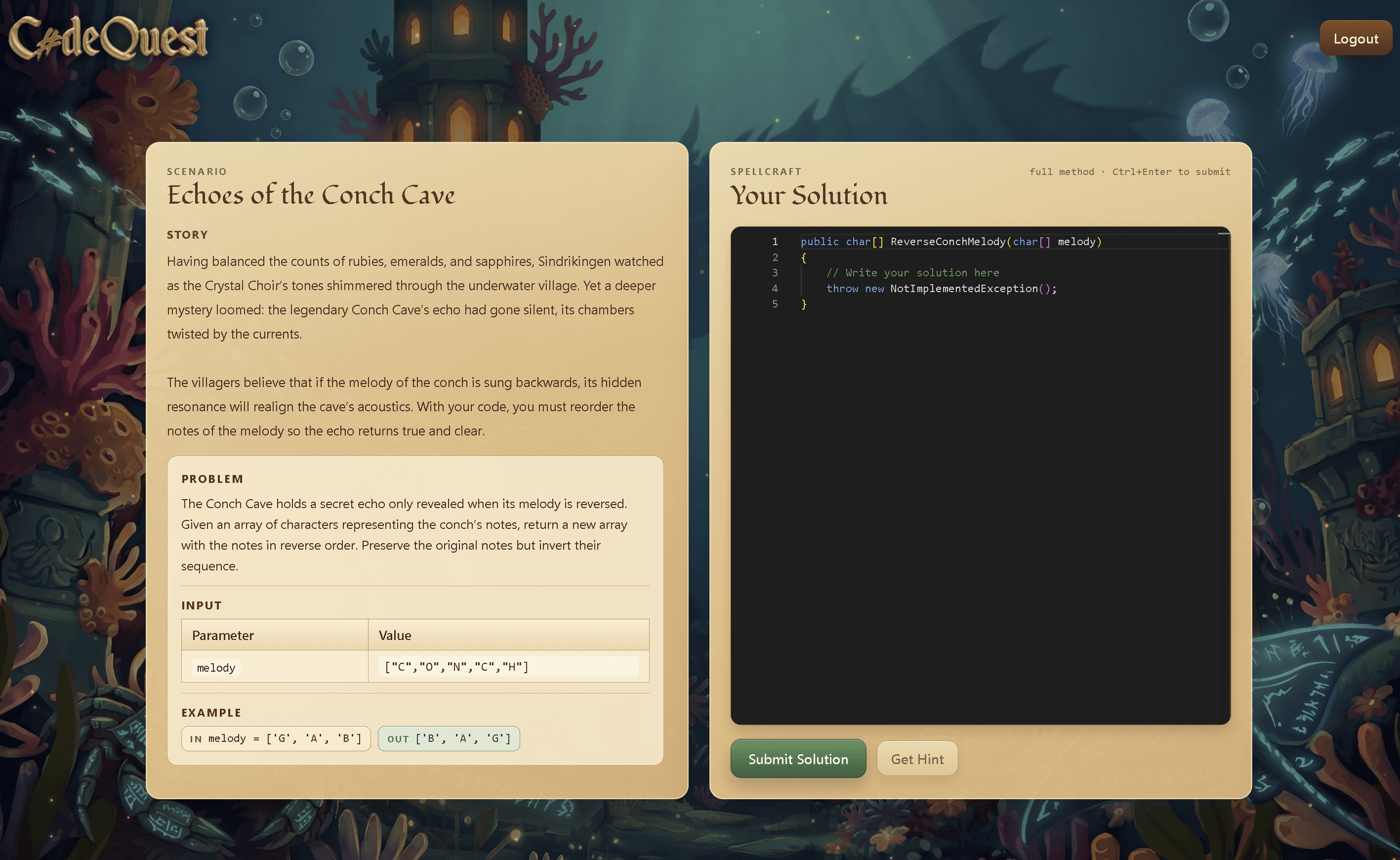CodeQuest screenshot 2