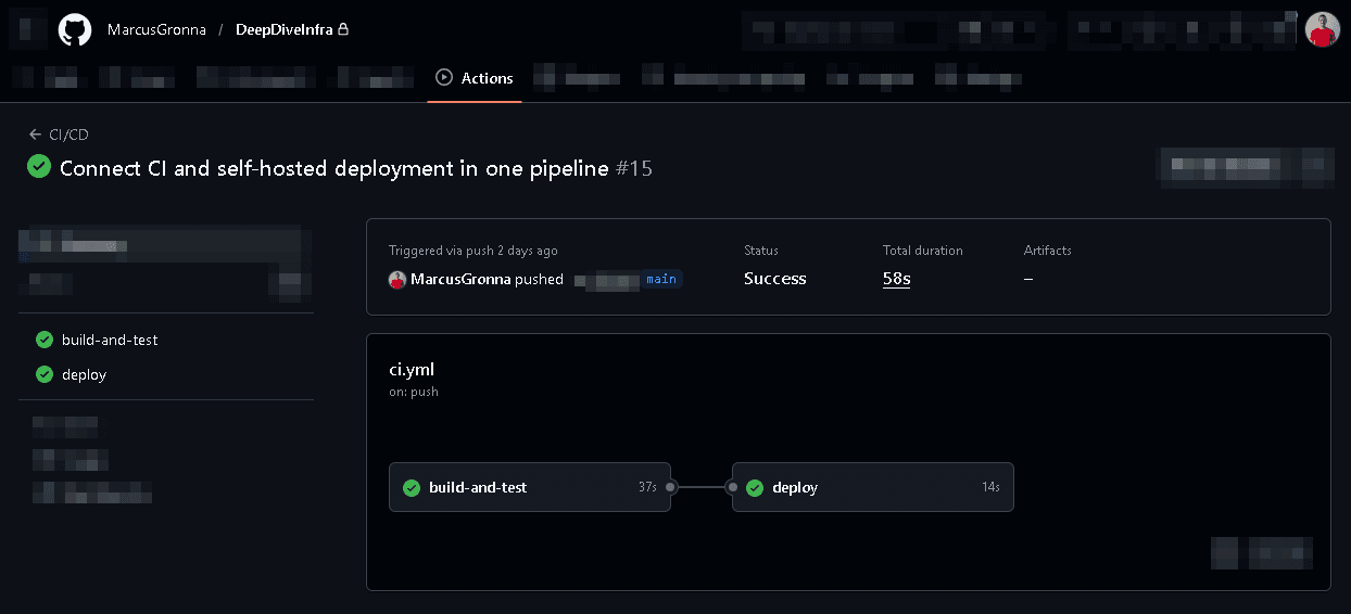 DeepDiveInfra – Self-hosted CI/CD- och Kubernetes-labb screenshot 2